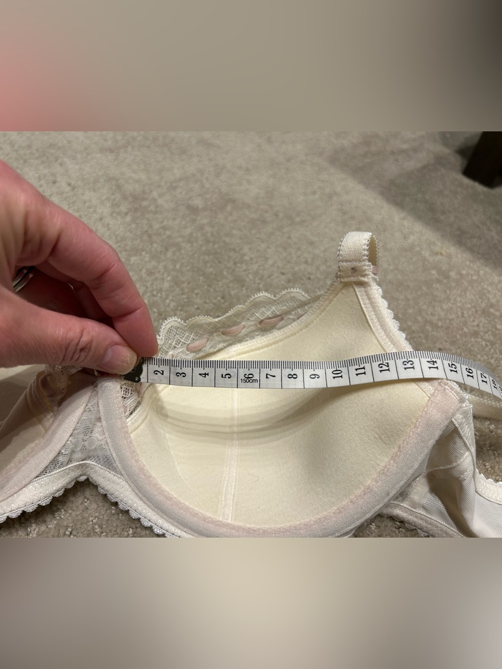 NWT 30DD Tutti Rouge Crème/Nude Liliana Lace Underwire Half Cup Bra w/ Bow - Picture 5 of 12